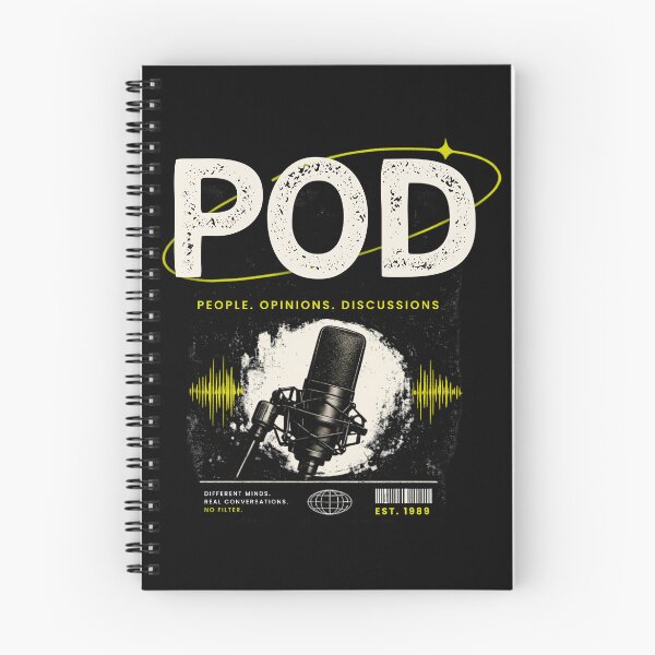 Item preview, Podcast POD – People Opinions Discussions Grunge Microphone Design designed and sold by mostanesta.