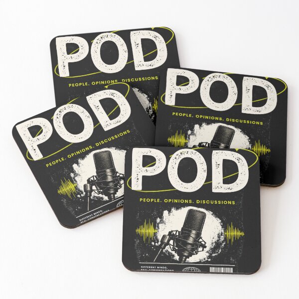 Item preview, Podcast POD – People Opinions Discussions Grunge Microphone Design designed and sold by mostanesta.