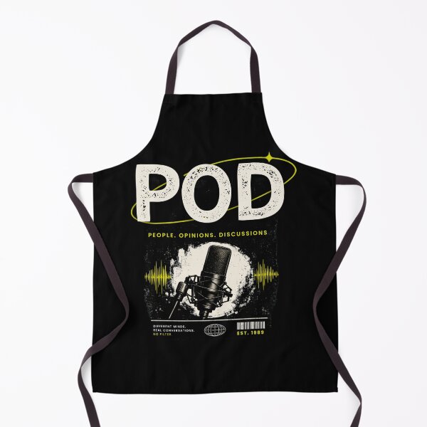 Item preview, Podcast POD – People Opinions Discussions Grunge Microphone Design designed and sold by mostanesta.