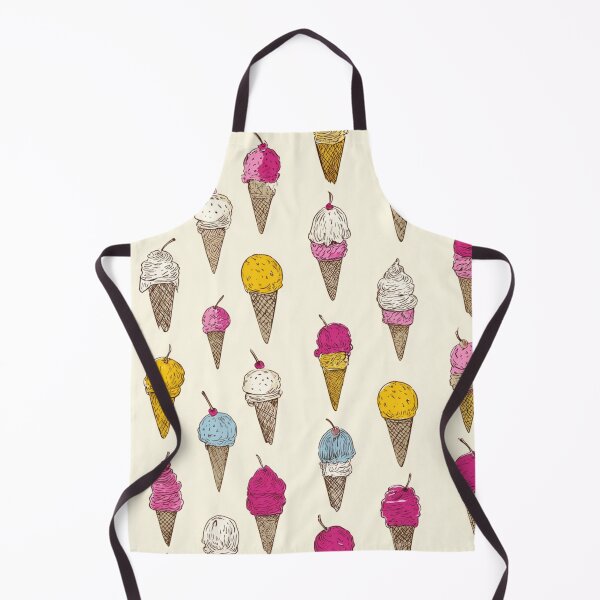Item preview, Retro Ice Cream Cones Pattern Sweet Dessert Fun designed and sold by NicolasGlowArt.