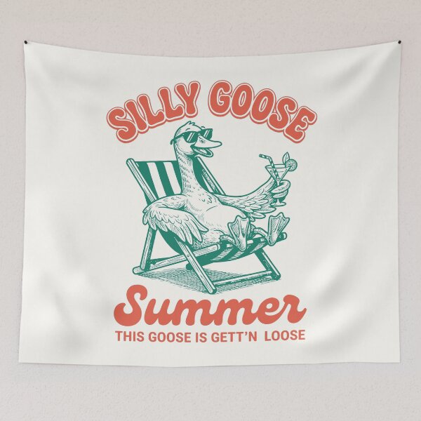 Item preview, Silly Goose Summer Funny Retro Beachy Vibes designed and sold by Y-Vibes.