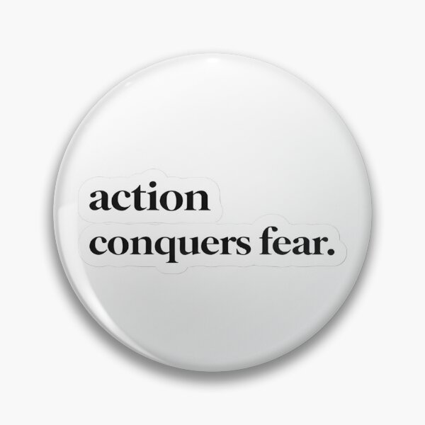 Item preview, Action Conquers Fear Sticker Motivational Mindset Quote designed and sold by Luxers Sticker Shop.
