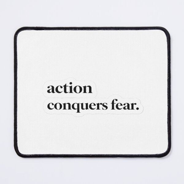 Item preview, Action Conquers Fear Sticker Motivational Mindset Quote designed and sold by Luxers Sticker Shop.