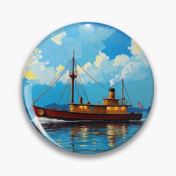 Item preview, A steam ship on Lake Kyoga. designed and sold by oldMastersofart.