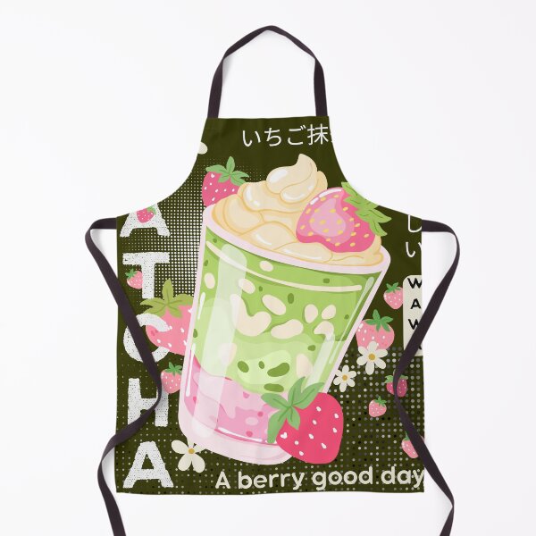 Item preview, Strawberry matcha kawaii designed and sold by InkRiot Studios.