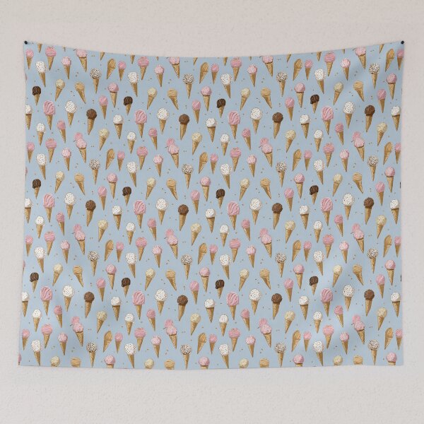 Item preview, Ice Cream Cones Pattern Sweet Summer Treat designed and sold by NicolasGlowArt.