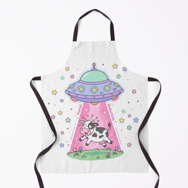 Item preview, Cute Kawaii UFO Abducting a Cow Pastel Space designed and sold by Pixels By D.