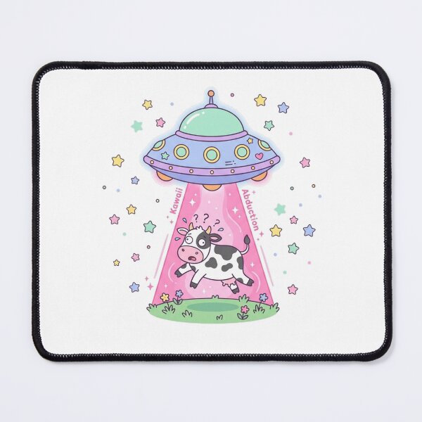 Item preview, Cute Kawaii UFO Abducting a Cow Pastel Space designed and sold by Pixels By D.