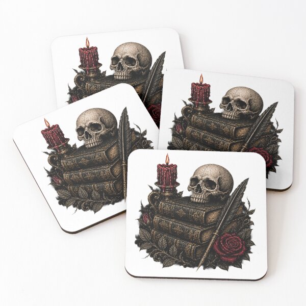 Item preview, Tales in the Dark – Gothic Skull Books and Quill Art designed and sold by MidnightRelic.