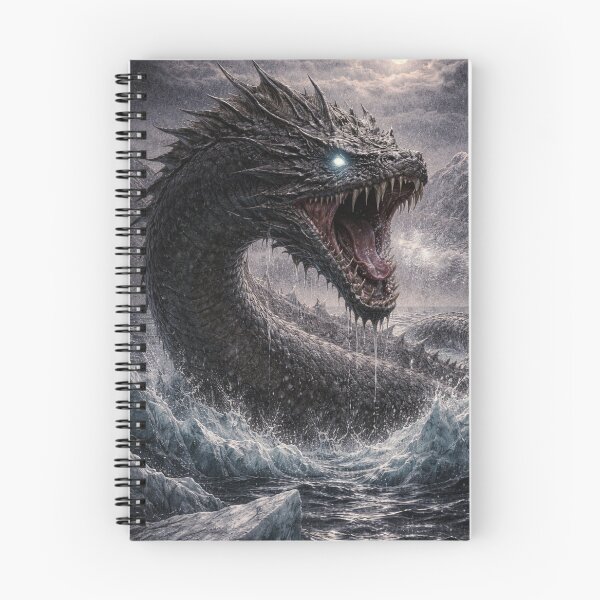 Item preview, Tizheruk Cryptid Arctic Sea Serpent Monster Artwork designed and sold by The Dark Files.