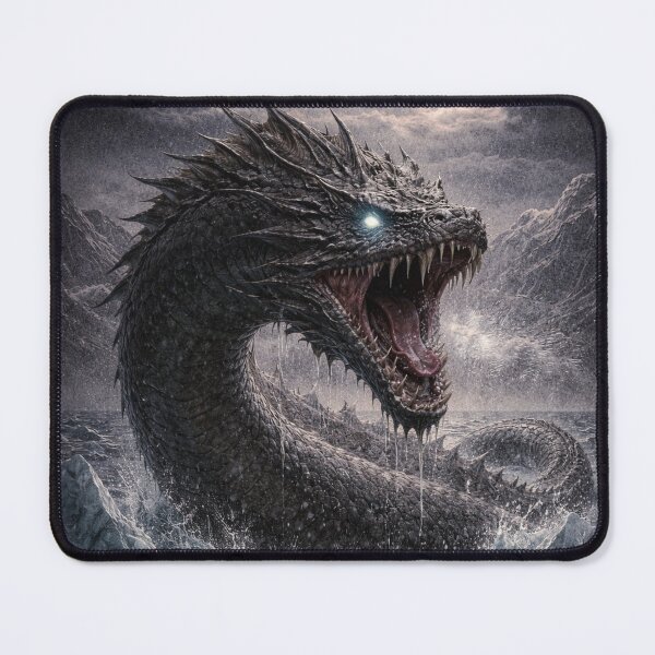 Item preview, Tizheruk Cryptid Arctic Sea Serpent Monster Artwork designed and sold by The Dark Files.