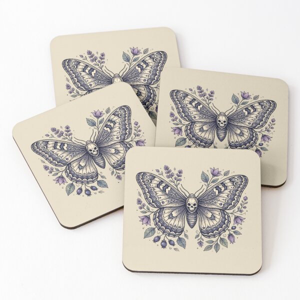 Item preview, Death’s Head Moth Botanical Witch Illustration designed and sold by Angel Wings It.