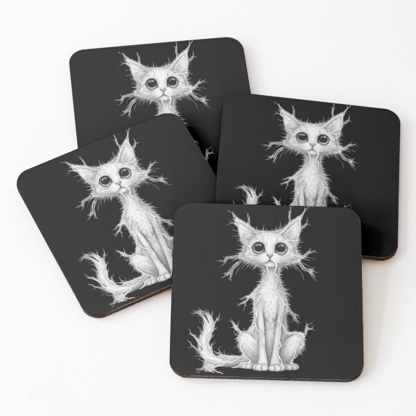 Item preview, Lightning Cat Spirit – Dark Electric Kitten designed and sold by MixArtStudio77.