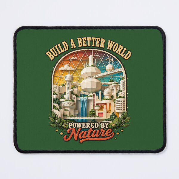 Item preview, Solarpunk Rainbow Future City – Build a Better World Powered by Nature designed and sold by PunkVerseStudio.