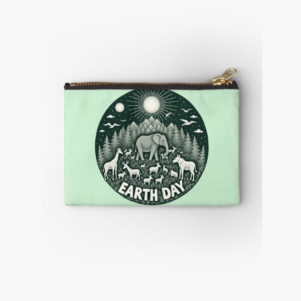 Item preview, Earth Day Wildlife Circle – Retro Nature Forest amd Animals designed and sold by PriyaMagic.