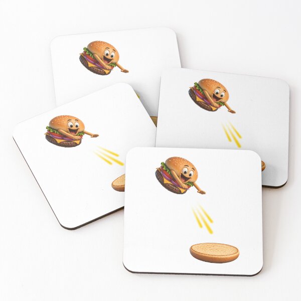 Item preview, Funny Hamburger Patty Diving Into Bun – Cute Cartoon Burger Design designed and sold by NapoliApparel.