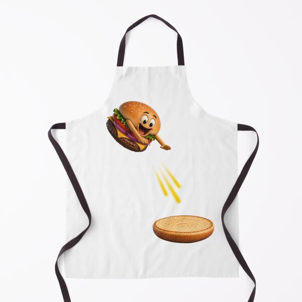Item preview, Funny Hamburger Patty Diving Into Bun – Cute Cartoon Burger Design designed and sold by NapoliApparel.