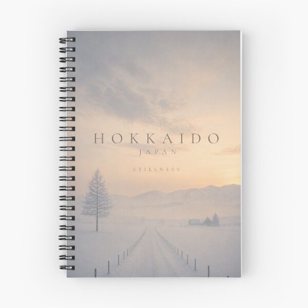 Item preview, Hokkaido Stillness — Snowy Road at Dusk, Japan Winter Wall Art Print designed and sold by SILENT JAPAN.