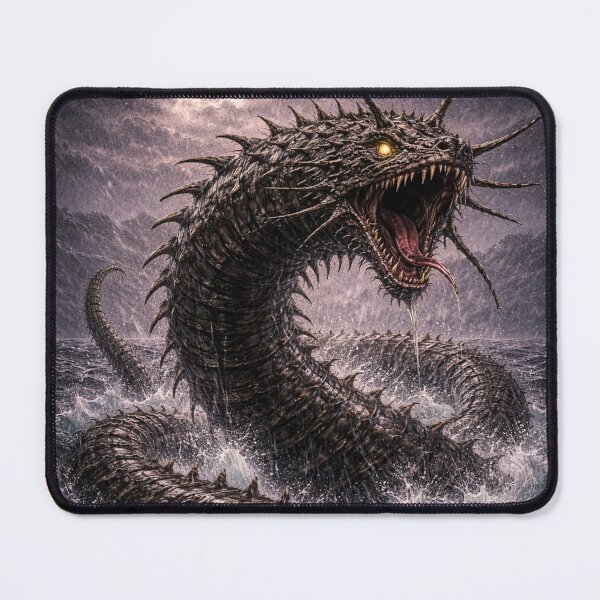 Item preview, Con Rit Cryptid Giant Snake River Monster Artwork designed and sold by The Dark Files.