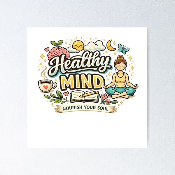 Item preview, Healthy Mind Nourish Your Soul designed and sold by meryemjanet.