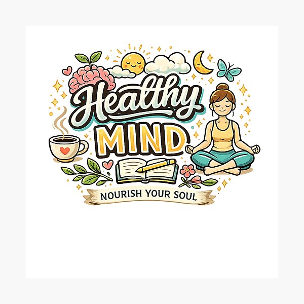 Item preview, Healthy Mind Nourish Your Soul designed and sold by meryemjanet.