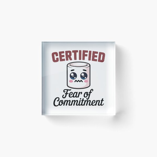 Item preview, Certified Fear of Commitment Funny Meme Cute Relatable Relationship Humor Design designed and sold by Cool-cat-art.