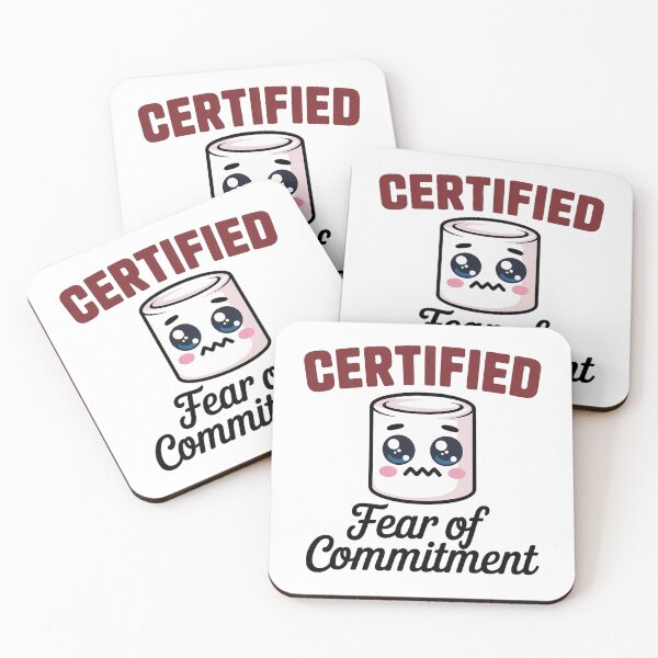 Item preview, Certified Fear of Commitment Funny Meme Cute Relatable Relationship Humor Design designed and sold by Cool-cat-art.