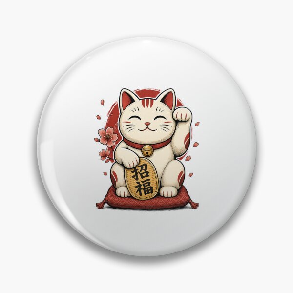Item preview, Lucky Waving Maneki Neko Cat Japanese Tradition Art designed and sold by FIRASs19.