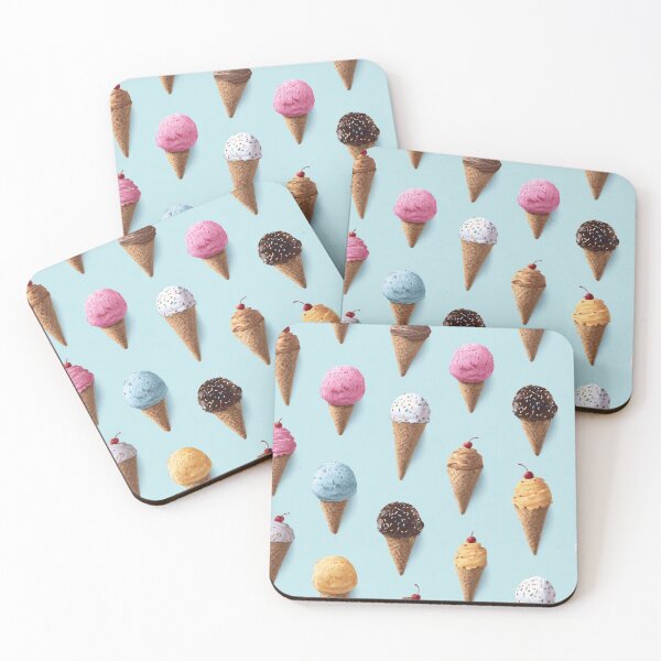Item preview, Sweet Ice Cream Cones Pattern Dessert Lover designed and sold by NicolasGlowArt.