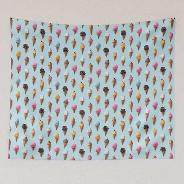 Item preview, Sweet Ice Cream Cones Pattern Dessert Lover designed and sold by NicolasGlowArt.
