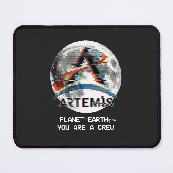 Item preview, Artemis Moon Planet Earth You Are A Crew Glitch Art - Artemis II designed and sold by KiwiRider.