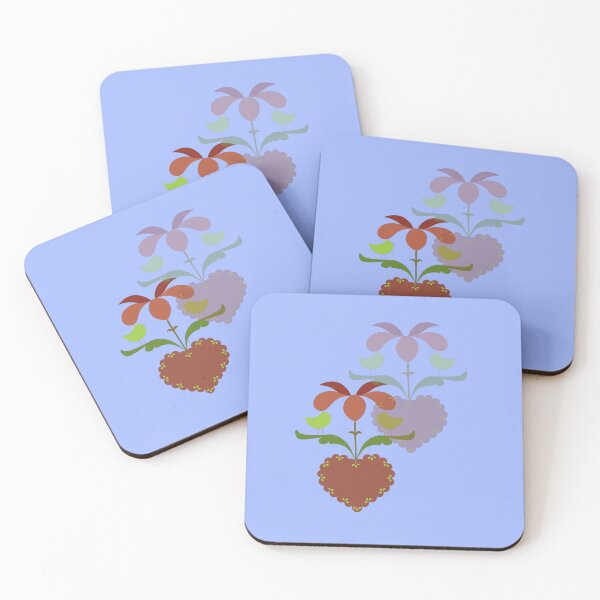 Item preview, Boho Folk Art Floral Heart - Pastel Nature Illustration designed and sold by auran14.