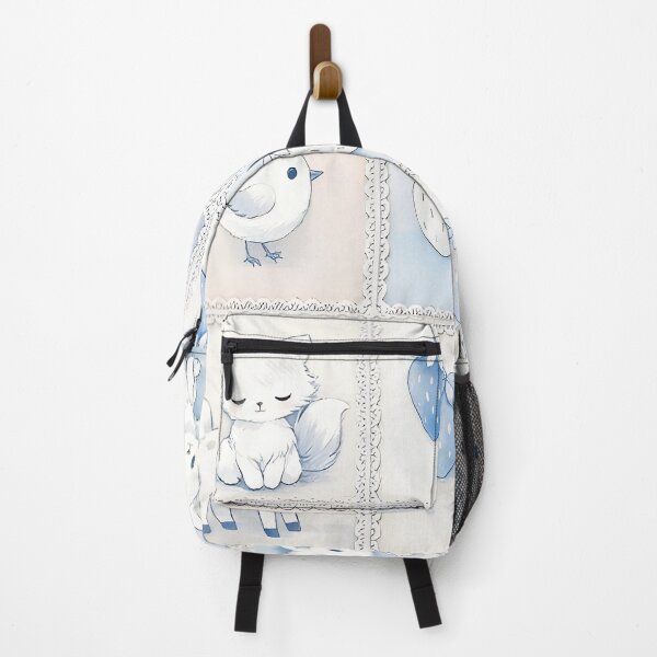 Item preview, Cute Pastel Blue Patchwork Woodland Animal Pattern designed and sold by the artedivino.