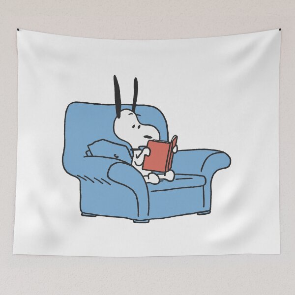Item preview, snoopy reading a book designed and sold by liveawhimsylife.