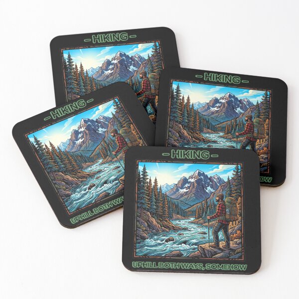 Item preview, Hiking, Uphill Both Ways, Somehow designed and sold by DispersedHQ.