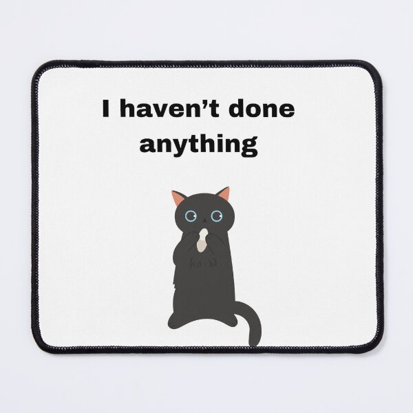 Item preview, Funny Innocent Black Cat - I Haven't Done Anything designed and sold by PeplumiArt.