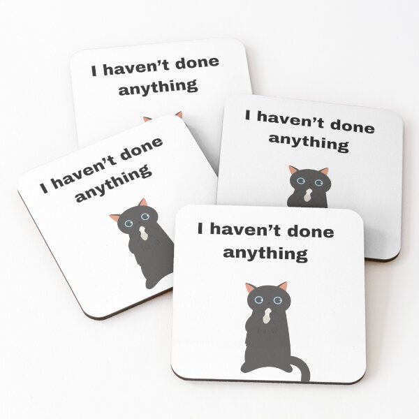 Item preview, Funny Innocent Black Cat - I Haven't Done Anything designed and sold by PeplumiArt.