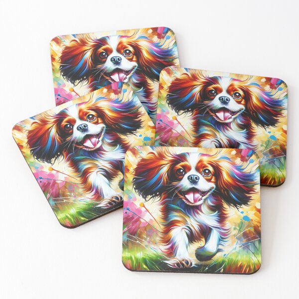 Item preview, Blenheim Cavalier King Charles Spaniel Acrylic Art Portrait designed and sold by Puppy Puzzles Plus.