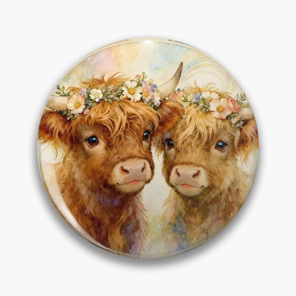 Item preview, Baby Highland Cows Brother and Sister designed and sold by Glimmersmith.