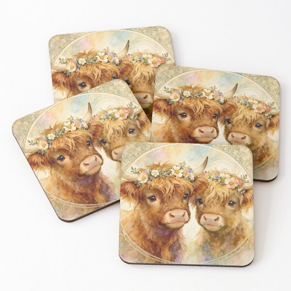 Item preview, Baby Highland Cows Brother and Sister designed and sold by Glimmersmith.