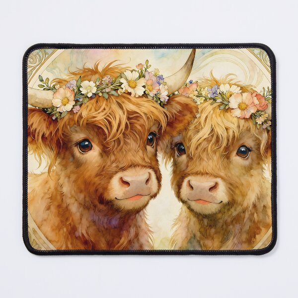 Item preview, Baby Highland Cows Brother and Sister designed and sold by Glimmersmith.