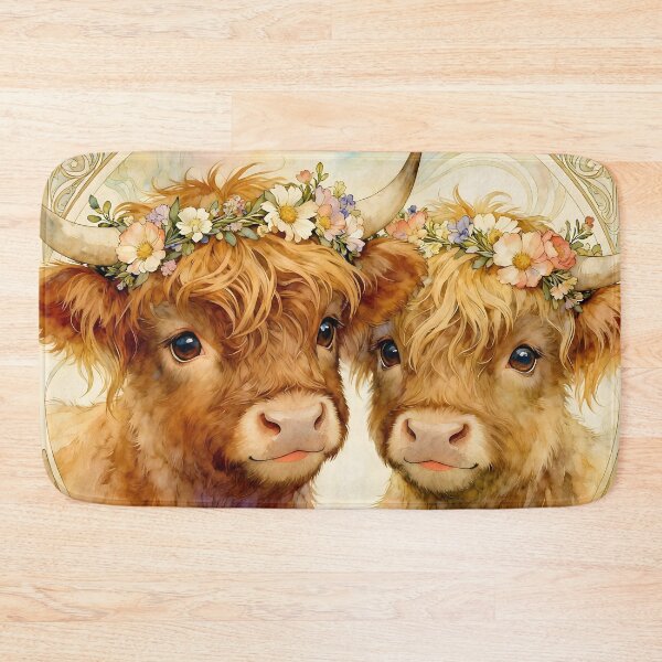 Item preview, Baby Highland Cows Brother and Sister designed and sold by Glimmersmith.