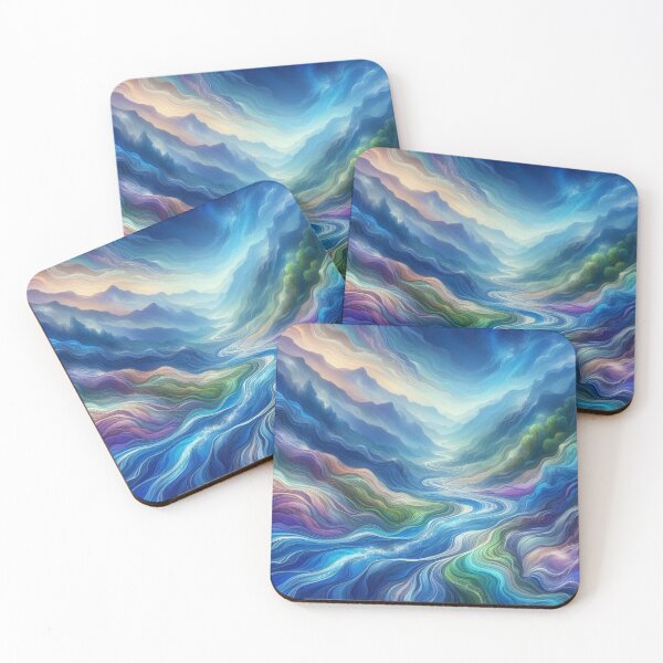 Item preview, Vibrant Flowing River in Mountains designed and sold by ptabf25.