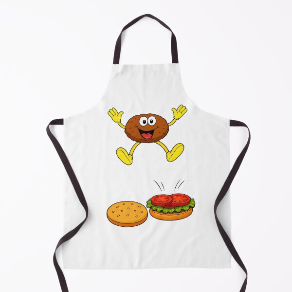 Item preview, Funny Hamburger Patty Diving Into Bun-Cute Cartoon Burger Design designed and sold by NapoliApparel.