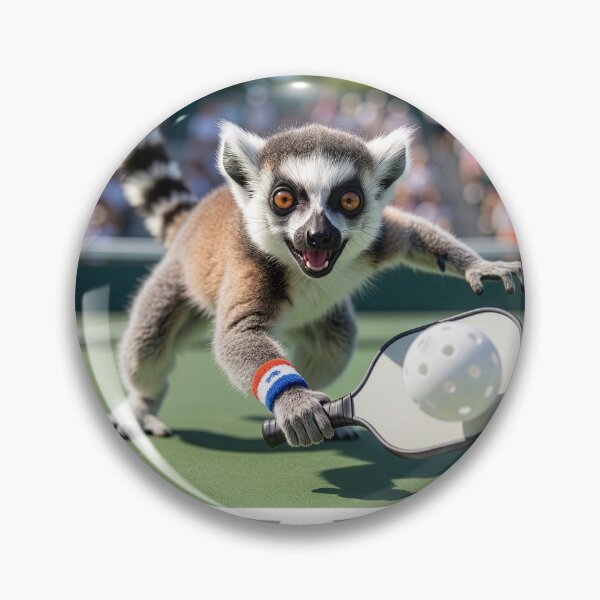 Item preview, Pickleball Ring-Tailed Lemur designed and sold by Tridentulus.