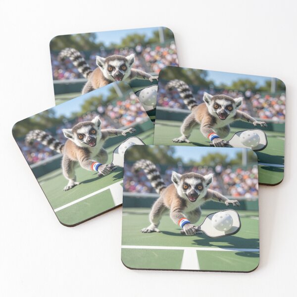 Item preview, Pickleball Ring-Tailed Lemur designed and sold by Tridentulus.