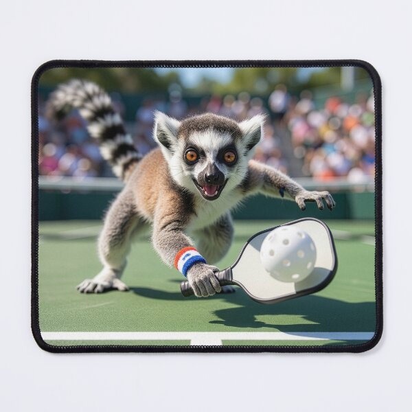 Item preview, Pickleball Ring-Tailed Lemur designed and sold by Tridentulus.