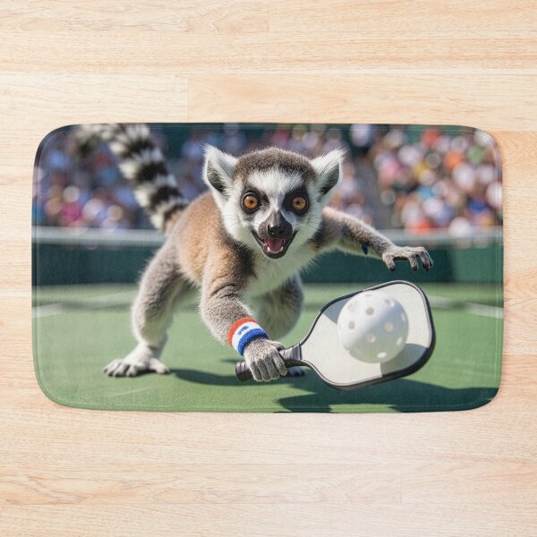 Item preview, Pickleball Ring-Tailed Lemur designed and sold by Tridentulus.