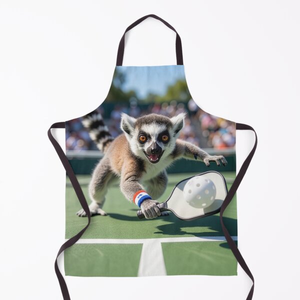 Item preview, Pickleball Ring-Tailed Lemur designed and sold by Tridentulus.
