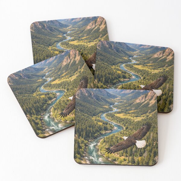 Item preview, Majestic Eagle Over Mountain Valley designed and sold by ptabf25.